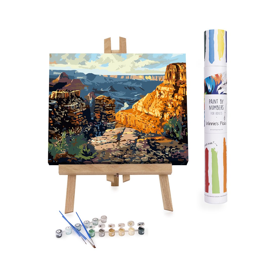 Enchanting Landscape: Dancing Rock Paint by Numbers - 16x20in (40x50cm) Kit  - Ships from California, USA